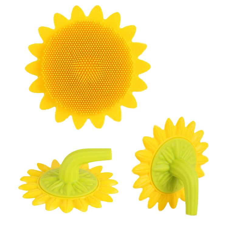Silicone sunflower brush